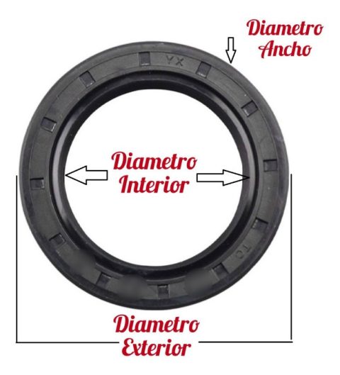 Reten Medidas Milimetricas Int/ext/ancho 60x80x10 - Imagen 2