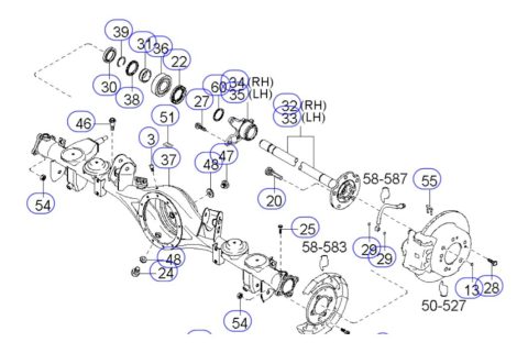Rodamiento Kit De Maza Tarsera Kia Sorento 2002-2011 - Imagen 2
