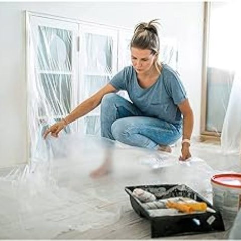 Lona Cubretodo Cobertor Para Pintura Polvo 4mx5m Multiuso - Imagen 2
