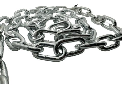 Cadena Galvanizada Eslabón Corto De 8mm X Metro