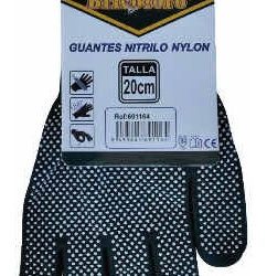 12 Unidades De Guantes Antirresbalante De Seguridad Negros